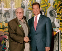 Chuck Ashman and Arnold Schwarzenegger